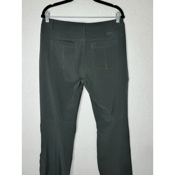 REI Womens Gray Pants Convertible Hiking Roll up - Size 12 Straight Boot Cut P - Picture 2 of 9
